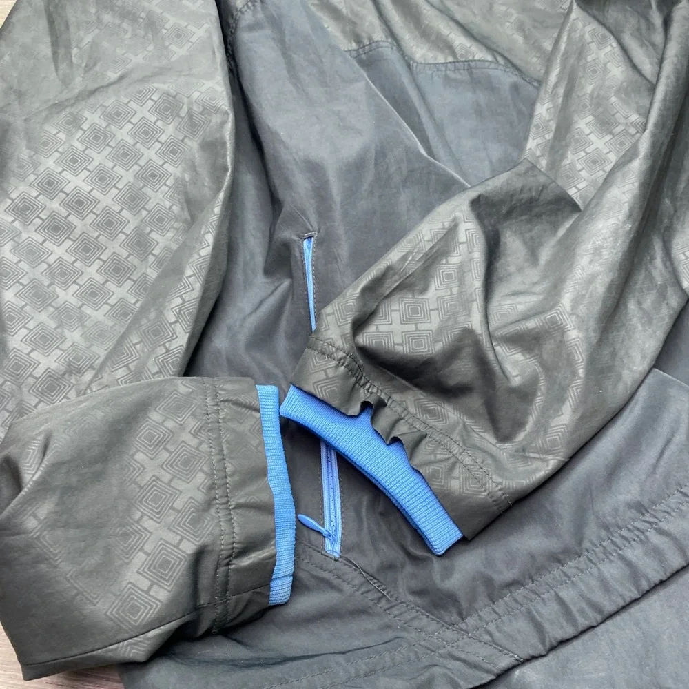 Nike Jacket UNC Tar Heels Men Med Black‎ Blue Windbreaker Pullover Quarter Zip